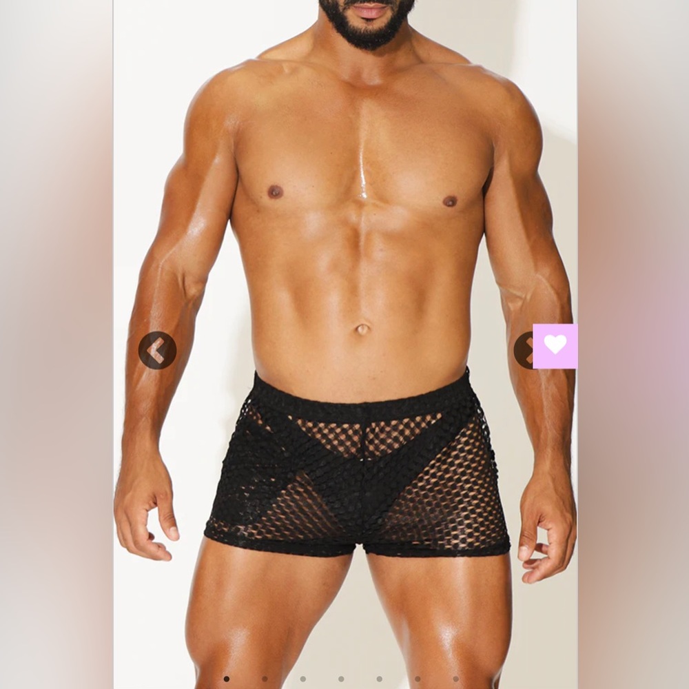 See thru shorts in black - medium